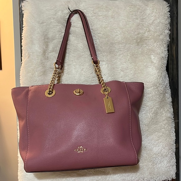 Rose-Colored Coach Purse/Bag - Picture 1 of 6